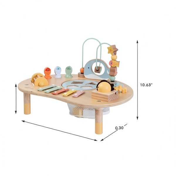 Sosola Wooden Activity Cube for Toddlers-3