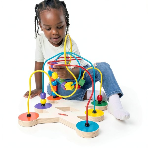 Melissa Doug Bead Maze Wooden Toddler Activity Toy-1