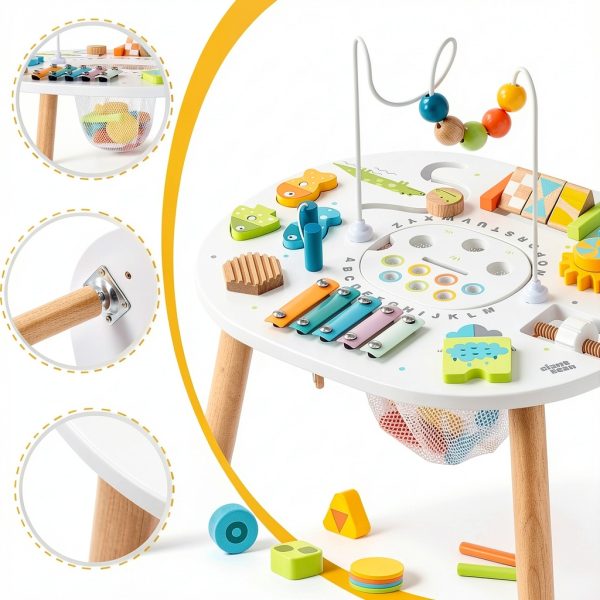 Goli Toys Wooden Activity Table for Toddlers-3