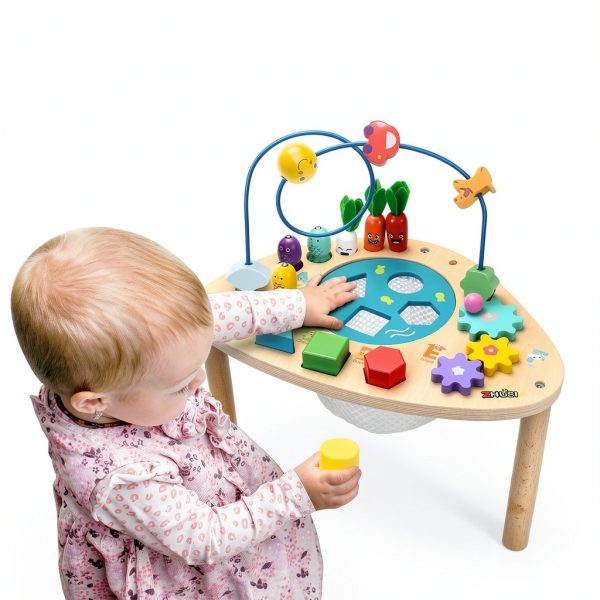 zhusi Bead Maze Activity Table for 1 Year Olds-4