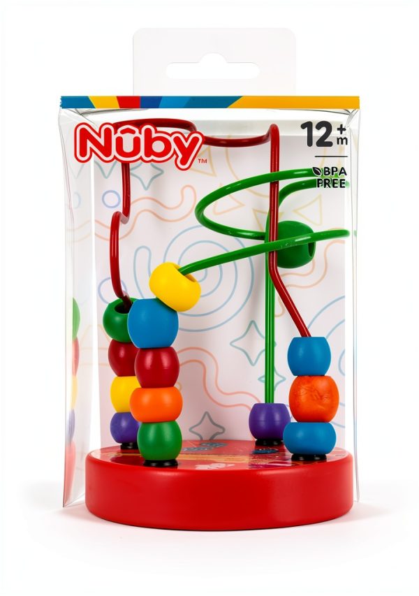 Nuby Wooden Bead Maze Toy for Toddlers Motor Skills-3