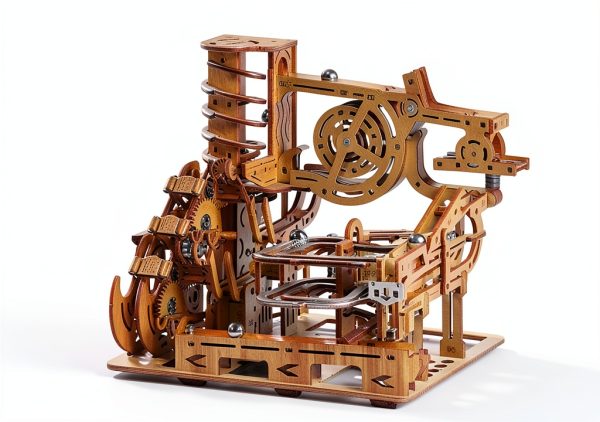 Generic 3D Wooden Puzzle Marble Slide Model for Adults-2