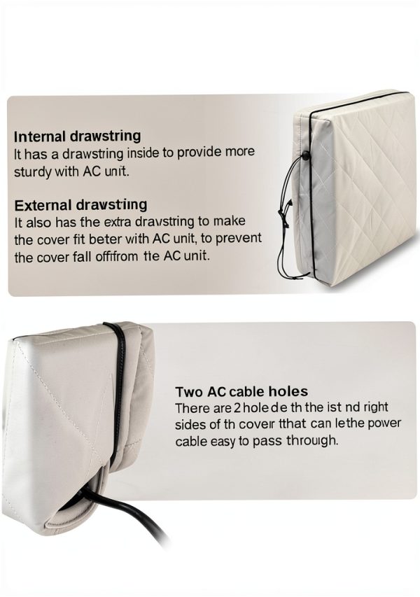 Mydays Indoor AC Cover Drawstring Energy Saving Durable-2