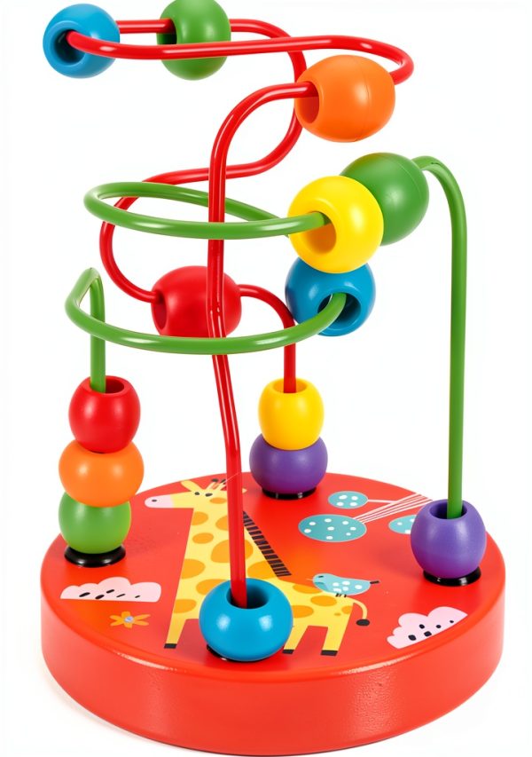 Nuby Wooden Bead Maze Toy for Toddlers Motor Skills-2