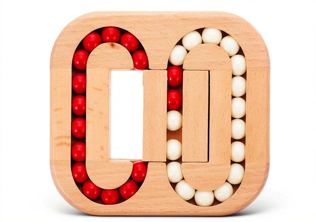 Toyvian wooden ball fidget toy in use