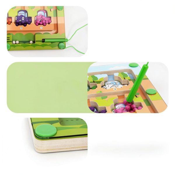 WOODENFUN Bead Maze Wooden Educational Toy for Toddlers-3