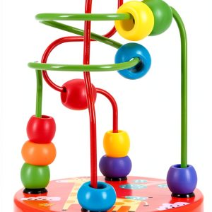 Nuby Wooden Bead Maze Toy for Toddlers Motor Skills-0