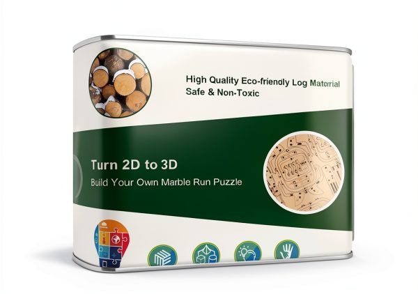 Generic 3D Wooden Puzzle Marble Slide Model for Adults-3
