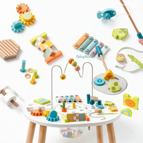 Goli Toys Wooden Activity Table for Toddlers-1
