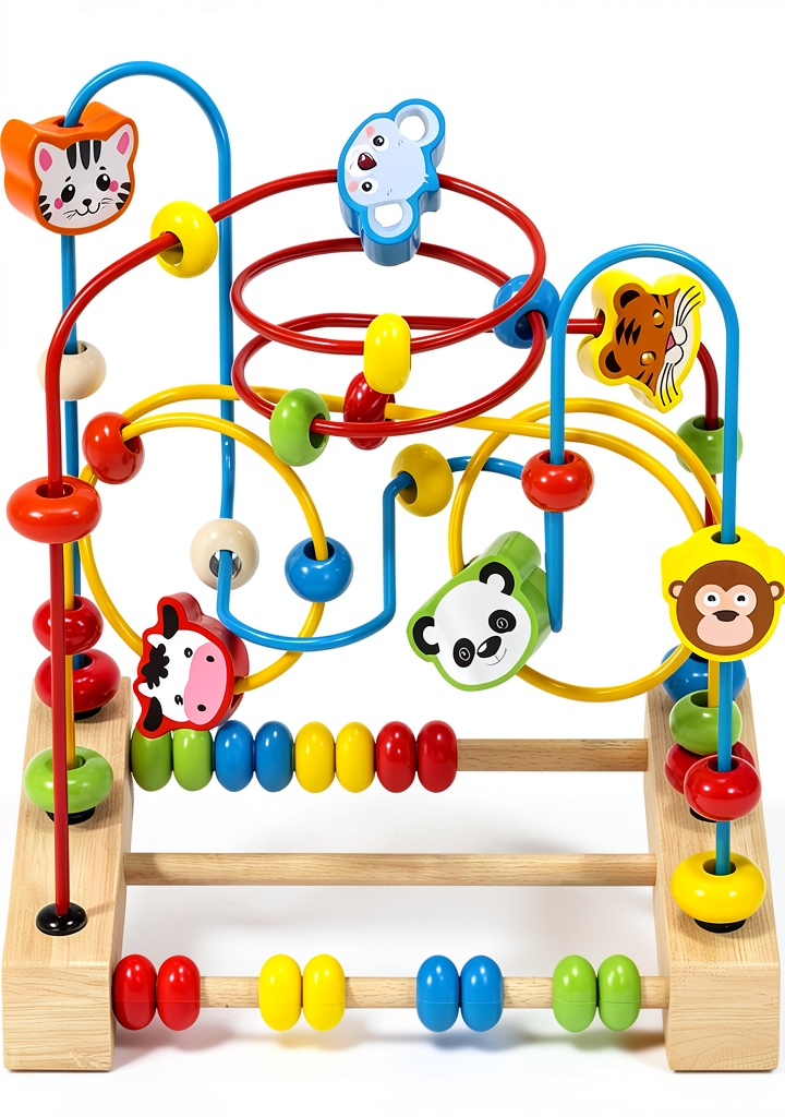 QZMTOY Wooden Bead Maze for Kids