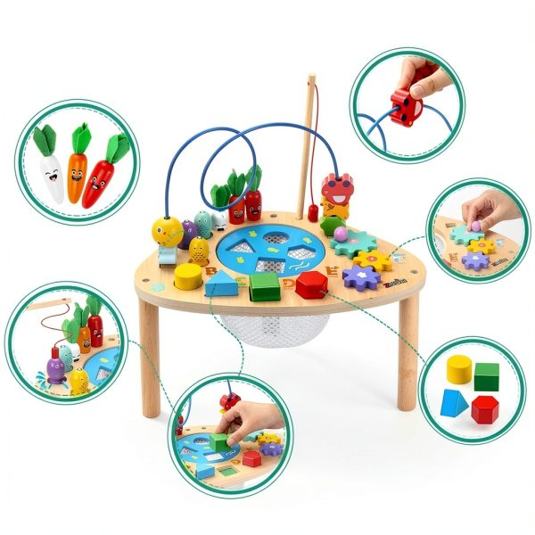 zhusi Bead Maze Activity Table for 1 Year Olds-1