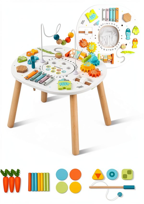 Goli Toys Wooden Activity Table for Toddlers-4