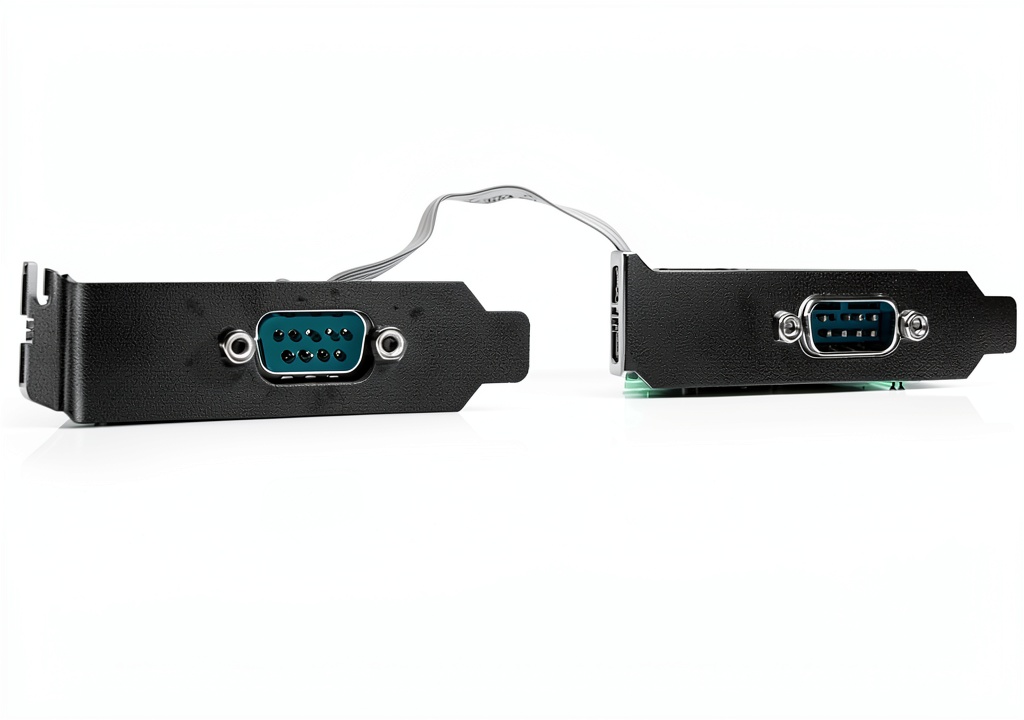 StarTech RS232 serial card installed in a low‑profile PC case