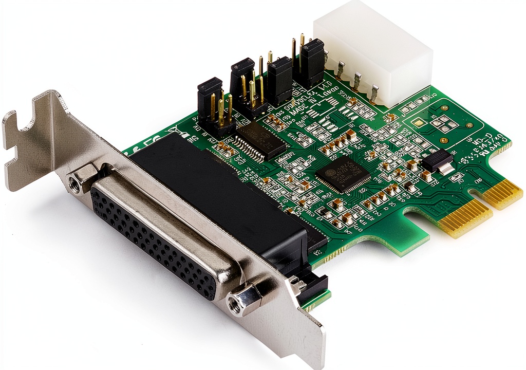 Serial card installed in a low‑profile server chassis