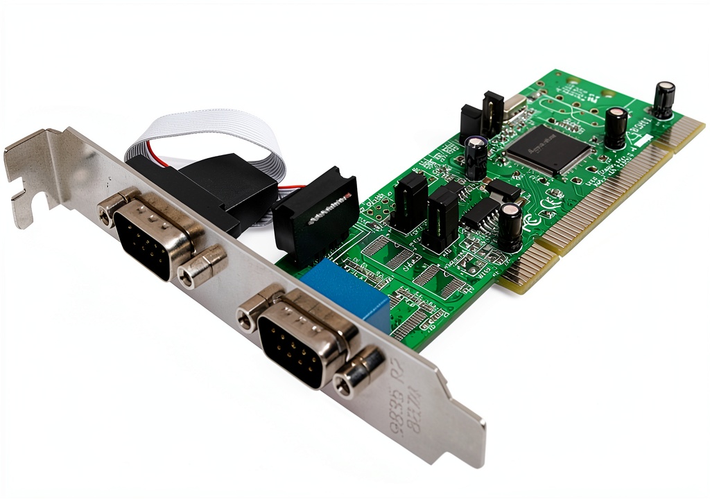 StarTech Serial Port Card installed in an industrial control panel