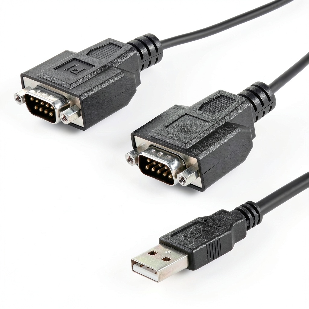 StarTech USB serial adapter showing front and back ports