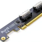 PCIe to MCIO Adapter LetLinkSo 8i Dual Slot Black 128Gbps U.2-0