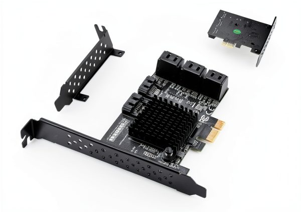 YBBOTT SATA 8 Port PCIe Card with Advanced Heatsink PCE 8SAT-4