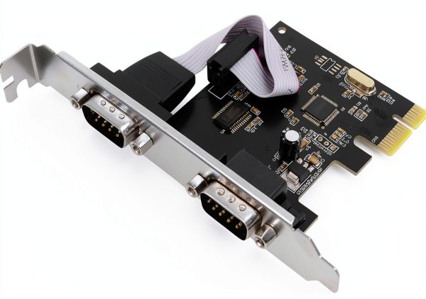 PCIe Serial Expansion Card GODSHARK 2-Port DB9 RS232 x1 Adapter-1