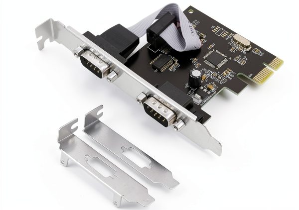 PCIe Serial Expansion Card GODSHARK 2-Port DB9 RS232 x1 Adapter-0