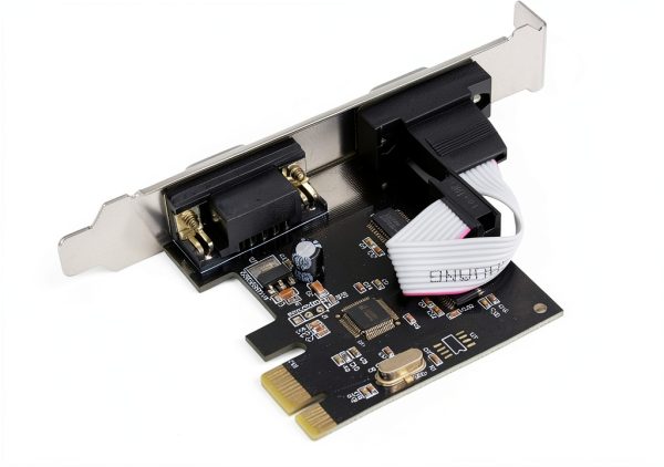 PCIe Serial Expansion Card GODSHARK 2-Port DB9 RS232 x1 Adapter-4