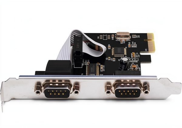 PCIe Serial Expansion Card GODSHARK 2-Port DB9 RS232 x1 Adapter-3